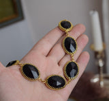 18th Century Black Onyx Crown Necklace - Extra Large Oval