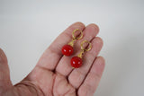 Red Coral Beaded Necklace - Large