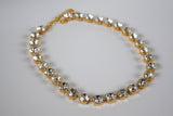 Clear Swarovski Crystal Collet Necklace - Small Round