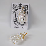 Girandole Earrings - Large Double Pearl
