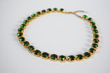 Green Tourmaline Swarovski Collet Necklace - Small Round