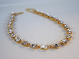 Clear Swarovski Crystal Necklace - Medium Oval