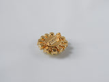 Citrine Yellow Crystal Cluster Brooch