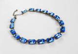 Light Blue Riviere Necklace - Large Octagon