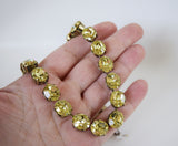 Citrine Yellow Swarovski Crystal Collet Necklace - Small Oval