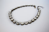 Clear Crystal Swarovski Collet Necklace - Small Oval