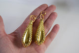 Huge 1830s Golden Drop Earrings