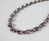 Light Amethyst Purple Swarovski Crystal Necklace - Medium Oval