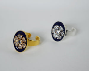 Faux "Enamel" ring  - Flower