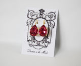 Fuchsia Pink Earrings - Large Teardrop