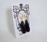 Black Onyx Teardrop Earrings