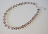 Pink "Sabrina" Crystal Necklace - Small Round - SALE