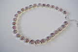 Pink "Sabrina" Crystal Necklace - Small Round - SALE