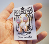 Pink Opal and Pearl Earrings