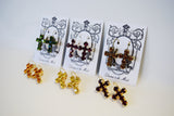 Crystal Cross Earrings