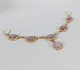 Large Opal Halo Necklace with Teardrop - 18th Century Style