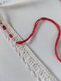 Vintage White Cotton Trim