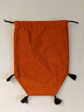 Reticule with Tassels - Orange Taffeta