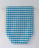 Reticule - Blue Check Silk