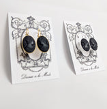 Cameo Earrings - Black Silhouette