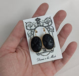 Cameo Earrings - Black Silhouette