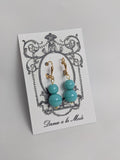 Small Double Turquoise Earrings