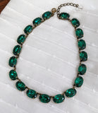 Emerald Collet Necklace - Large Oval