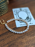 Hoop and Pearl Earrings - Huge Pearl-wrapped hoops