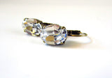 Clear Swarovski Crystal Earrings - Medium Oval