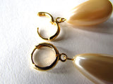 Hoop and Pearl Earrings - Extra Large Teardrop